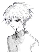 1boy alternate_costume arms_at_sides blunt_ends closed_mouth contemporary crosshatching ego_(ego_inp) eyelashes eyeliner eyeshadow gakuran genshin_impact greyscale hatching_(texture) highres jacket looking_at_viewer makeup male_focus monochrome portrait red_eyeliner red_eyeshadow scaramouche_(genshin_impact) school_uniform solo spot_color tsurime white_background wispy_bangs rating:g score:-2 post #10122694