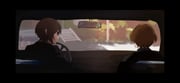 1boy 1girl black_border black_jacket blonde_hair border brown_eyes brown_hair car_interior chainsaw_man highres jacket kick_back_(song) limbus_company once_upon_a_time_in_hollywood outis_(project_moon) parody project_moon rear-view_mirror shiba_prmn short_hair sinclair_(project_moon) steering_wheel upper_body rating:g score:4 post #8186105