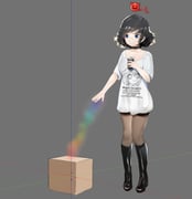 1girl absurdres black_choker black_hair black_shorts blue_eyes boots born_to_die_world_is_a_fuck_(meme) box breasts can choker clothes_writing commentary english_commentary eyewear_visible_through_hair fishnet_pantyhose fishnets full_body glasses highres holding holding_can knee_boots large_breasts lumpychan medium_hair meme original pantyhose round_eyewear shirt short_shorts shorts solo t-shirt white_shirt xyz_axis rating:g score:4 post #10177187