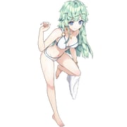 1girl bikini blue_eyes blue_trim breasts cleavage dolphin_wave earrings game_cg green_hair highres holding holding_towel hoop_earrings jewelry kishimen_hair leg_up long_hair looking_at_viewer medium_breasts navel necklace non-web_source o-ring o-ring_bikini official_alternate_costume official_art ootomo_takuji selena_lewis sidelocks single-shoulder_bikini smile solo standing swimsuit towel transparent_background wet white_bikini wiping_body rating:s score:23 post #9210530