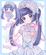 1girl accurate_lolita_coord black_hair blouse blue_bow blue_dress blunt_bangs blush bow candy chibi chibi_inset commentary dress fashion food hairband highres holding holding_own_hair holding_wand lolita_fashion lolita_hairband lolita_print long_hair multiple_views original pinafore_dress pink_shirt ribbon shirt short_sleeves sleeveless sleeveless_dress star_(symbol) star_print sweet_lolita symbol-only_commentary twintails wand watermark yuni_(s_ribbon) rating:g score:1 post #10150834