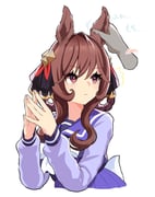 1girl 1other animal_ears blush bow bowtie braid braided_hair_rings breasts brown_hair closed_mouth ear_ornament gentildonna_(umamusume) hair_between_eyes hair_ornament hair_rings hand_up horse_ears horse_girl light_frown long_hair nieto_tokage purple_sailor_collar purple_shirt purple_skirt red_eyes rubbing_ears sailor_collar sailor_shirt school_uniform shirt simple_background skirt solo_focus steepled_fingers tracen_school_uniform umamusume white_background white_bow white_bowtie rating:g score:6 post #10175265