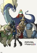 1girl aegislash aurorus blastoise chesnaught closed_mouth commentary_request copyright_name dated eyewear_on_headwear hat hawlucha highres long_hair lucario nanndana pink_hat pleated_skirt pokemon pokemon_(creature) pokemon_xy red_skirt serena_(pokemon) shirt shoes sidelocks sitting skirt sleeveless sleeveless_shirt smile sunglasses thighhighs white_background rating:g score:6 post #10078219