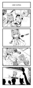 1girl 4koma :d agemmata auction bare_arms bare_shoulders card clothes_lift comic commentary dollar_sign english_commentary english_text greyscale grin hair_between_eyes hair_ornament hairclip highres holding holding_card komachi_panko komachi_panko_(1st_costume) monochrome on_bed open_mouth phase_connect pokemon pokemon_card red_panda_ears red_panda_tail shirt skirt skirt_lift sleeveless sleeveless_shirt smile spread_legs stuffed_animal stuffed_panda stuffed_toy thighhighs trading_card victini virtual_youtuber rating:q score:6 post #10111844