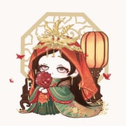 1girl :o animated animated_gif bouquet bridal_veil bride brown_eyes chibi chinese_clothes chinese_commentary commentary_request crimson_phoenix_(shining_nikki) crown expressionless eyelashes eyeshadow floral_print flower gold_crown green_hanfu hanfu holding holding_bouquet lantern lattice light_blush long_sleeves looking_at_viewer looping_animation makeup nikki_(series) official_alternate_color on_throne paper_lantern parted_lips red_eyeshadow red_flower red_rose red_vest rose shining_nikki sitting sitting_on_throne solo spanked tareme throne veil vest white_background wide_sleeves xiaoyu_qixing rating:g score:0 post #10176600