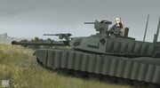 1girl absurdres antennae breasts browning_m2 bush caterpillar_tracks cleavage closed_eyes closed_mouth collarbone commentary cross dated day dress english_commentary g3_(girls'_frontline) girls'_frontline gogo_(gogo_23) grass grey_sky griffin_&_kryuger_logo gun hair_ornament heavy_machine_gun highres hill horizon large_breasts long_hair long_sleeves m1_abrams m240 machine_gun manually-operated_mounted_gun military_vehicle motor_vehicle outdoors purple_eyes reactive_armor remote_weapon_system signature sky smoke_grenade_launcher solo tank tank_turret vehicle_focus very_long_hair weapon rating:s score:11 post #10098907