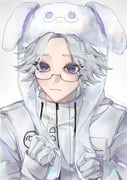 1boy absurdres animal_hat aotsuki_eito chinese_commentary closed_mouth commentary_request dingli drawstring eyelashes frown glasses gloves hat hat_flaps hat_with_ears high_collar highres jacket long_sleeves male_focus pocket purple_eyes rabbit_hat sanpaku semi-rimless_eyewear simple_background sleeves_past_wrists solo the_hundred_line_-last_defense_academy- upper_body white_background white_gloves white_hat white_jacket zipper_pull_tab rating:g score:1 post #10145355