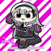 1girl :3 :d amatsu_marei assault_lily belt belt_pouch black_bow black_hairband black_jacket black_ribbon black_skirt blush bow bow_hairband braid brown_thighhighs character_name chibi closed_mouth collared_shirt commentary diagonal-striped_background full_body grey_hair hair_ribbon hairband hands_up heel_up high_belt highres jacket konpeitoull_(c12h22o11_tr_6) long_hair long_sleeves looking_at_viewer miniskirt neck_ribbon off_shoulder open_clothes open_jacket open_mouth pink_background pleated_skirt pouch ribbon school_uniform shirt side_braid skirt sleeves_past_fingers sleeves_past_wrists smile solid_circle_pupils solo standing striped_background thigh_belt thigh_strap thighhighs translated two-sided_fabric two-sided_jacket two-tone_background very_long_hair waist_cape white_background white_belt white_shirt zipper_pull_tab rating:g score:1 post #10173834