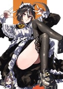 106staygold 2girls absurdres adversarial_noise ahoge animal_ears apron black_dress black_shoes black_socks blue_eyes bow brown_hair chibi chibi_inset collared_dress commentary_request double_w dream_journey_(umamusume) dress eyewear_strap frilled_dress frilled_sleeves frills glasses hair_between_eyes hands_up highres horse_ears horse_girl horse_tail knees_up lace_socks legs long_hair long_sleeves looking_at_viewer maid maid_headdress multicolored_eyes multicolored_hair multiple_girls orange_background platform_shoes purple_shirt school_uniform shirt shoes short_hair smile socks solo_focus stay_gold_(umamusume) streaked_hair tail tracen_school_uniform two-tone_hair umamusume w white_apron white_background white_hair yellow_bow rating:s score:23 post #10151373