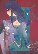 1boy 1girl abstract_background absurdres angry armor back back_tattoo blunt_bangs braid chinese_commentary closed_eyes closed_mouth dual_persona expressionless feather_necklace floating from_side frustrated full_body genshin_impact glowing gnosis_(genshin_impact) highres japanese_clothes jewelry kimono kneeling long_braid long_sleeves looking_to_the_side mitsudomoe_(shape) mother_and_son multicolored_hair necklace nihaowojiaoshanghetu no_mouth off_shoulder official_alternate_costume purple_eyes purple_hair purple_kimono purple_veil raiden_shogun scaramouche_(genshin_impact) scaramouche_(kabukimono)_(genshin_impact) see-through_clothes see-through_veil shoulder_armor single_braid sleeping streaked_hair tattoo tomoe_(symbol) upper_body veil wide_sleeves rating:g score:1 post #10175368