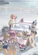4girls ahoge alternate_costume arm_up bag beach bikini bikini_under_clothes black_bikini black_choker blue_eyes blue_hair blue_one-piece_swimsuit blue_sailor_collar bocchi_the_rock! breasts car champagne_flute choker closed_mouth commentary convertible covered_navel cropped_shirt cup day denim denim_shorts drinking_glass eyewear_on_head food glass gotoh_hitori green_hair grin hair_between_eyes hat heart heart-shaped_eyewear highres holding holding_cup holding_removed_eyewear holding_swim_ring horizon ijichi_nijika innertube jewelry kessoku_band kita_ikuyo large_breasts long_bangs long_hair long_sleeves looking_at_viewer micro_shorts motor_vehicle multiple_girls navel necklace ocean one-piece_swimsuit open_clothes open_mouth open_shirt outdoors parfait pearl_necklace picnic_basket pink_car pink_hair plate ponytail posing red_hair sailor_collar sandals shirt short_hair shorts shoulder_bag smile standing stomach sun_hat sunglasses swim_ring swimsuit thigh_strap tied_shirt ubisoftnmsl unworn_eyewear v very_long_hair white_bikini white_shirt yamada_ryo yellow_eyes rating:s score:4 post #10175156