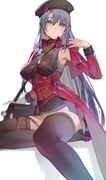 1girl absurdres beret black_hair black_thighhighs blush bow breasts brown_eyes brown_hat chinese_commentary closed_mouth commentary_request girls'_frontline girls'_frontline_2:_exilium hat hat_bow highres lewis_(girls'_frontline) lewis_(girls'_frontline_2) long_hair looking_at_viewer red_bow ren_huozhe simple_background sitting smile solo thighhighs white_background rating:s score:22 post #9977858