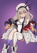 1girl asymmetrical_legwear beret black_hair blush breasts closed_mouth fate/grand_order fate_(series) gradient_hair grey_hair hat high_tops highres jacket looking_at_viewer marie_antoinette_(fate) marie_antoinette_alter_(fate) marie_antoinette_alter_(first_ascension)_(fate) medium_breasts multicolored_hair off_shoulder oniyanna purple_background purple_socks quilted_jacket ribbed_socks shoes sidelocks simple_background sitting sleeves_past_fingers sleeves_past_wrists smile sneakers socks solo striped_clothes striped_thighhighs thighhighs twintails two-tone_hair uneven_legwear vertical-striped_clothes vertical-striped_thighhighs white_hat white_jacket white_shoes white_thighhighs yellow_eyes rating:s score:2 post #10176808