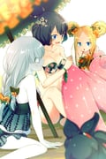 3girls abigail_williams_(emerald_float)_(fate) abigail_williams_(fate) bare_shoulders beach_umbrella bikini black_bikini black_bow black_one-piece_swimsuit black_skirt blonde_hair blue_eyes blush bow breasts cleavage collarbone creator_connection double_bun dress_swimsuit echo_(circa) fate/grand_order fate_(series) floral_print forehead frilled_bikini frills hair_bow hair_bun hair_ornament hairpin horns innertube katsushika_hokusai_(fate) katsushika_hokusai_(painting_summer)_(fate) large_breasts lavinia_whateley_(emerald_float)_(fate) lavinia_whateley_(fate) long_hair microskirt multiple_girls multiple_hair_bows octopus one-piece_swimsuit open_mouth orange_bow outdoors parted_bangs purple_eyes purple_hair short_hair single_horn sitting skirt small_breasts smile swim_ring swimsuit thighs toto-sama_(fate) umbrella white_background white_hair wide-eyed rating:s score:23 post #8570257
