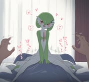 1boy 1girl blush colored_skin couple erection flat_chest gadofunoo gardevoir girl_on_top green_hair green_skin heart hetero looking_at_another morning_wood multicolored_skin on_bed pokemon pokemon_(anime) pokemon_(creature) pokephilia poketoon pov red_eyes sitting sitting_on_person two-tone_skin white_skin rating:q score:43 post #10169592