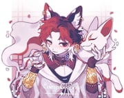 1boy androgynous animal_ear_piercing animal_ears bishounen black_eyes black_gloves bracelet cape cigarette claws commentary commission fingerless_gloves fingernails fox fox_boy fox_ears furry furry_and_animal furry_male gloves gold_bracelet heterochromia holding holding_cigarette hood hooded_cape jewelry kitsune long_fingernails male_focus multicolored_hair neku_boo original red_hair red_nails ribbon short_hair smoke smoking solo_focus two-tone_hair watermark white_cape white_eyes white_hair rating:g score:1 post #10148839