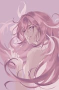 1girl absurdres bare_shoulders breasts commentary corset diamond-shaped_pupils diamond_(shape) elysia_(herrscher_of_human:_ego)_(honkai_impact) elysia_(honkai_impact) english_commentary from_side highres honkai_(series) honkai_impact_3rd long_hair medium_breasts meg_greeny520 multicolored_hair parted_lips pink_hair purple_background purple_eyes solo symbol-shaped_pupils two-tone_hair upper_body very_long_hair white_corset white_hair rating:s score:0 post #10175997