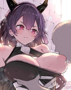 ... 1boy 1girl arknights bald bare_shoulders black_horns blush breast_sucking breasts closed_mouth commentary_request faceless faceless_male grabbing_another's_breast groping hair_between_eyes hetero highres horns kyuu_(plastic_night_q) large_breasts nipples purple_hair red_eyes short_hair spoken_ellipsis sweat typhon_(arknights) upper_body rating:q score:31 post #10172912