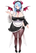 1girl absurdres animal_ears apron black_dress black_nails black_shoes blue_hair braid breasts bright_pupils cleavage closed_mouth cow_ears cow_girl cow_horns cow_tail cream_cod dress frilled_apron frilled_dress frills hair_over_one_eye hair_over_shoulder hair_tubes highres horns huge_breasts indie_virtual_youtuber long_hair maid maid_headdress miilkywayz mole mole_on_breast mole_under_mouth official_alternate_eye_color official_art pink_eyes pink_horns shoes single_hair_tube smile solo tachi-e tail thighhighs transparent_background virtual_youtuber white_apron wings rating:s score:3 post #10175307