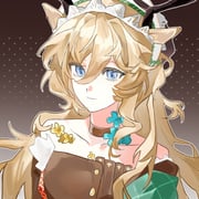 1girl absurdres animal_ears antlers aqua_flower arknights bare_shoulders blonde_hair blue_eyes brown_choker brown_shirt choker closed_mouth collarbone flower hair_between_eyes highres horns light_smile long_hair looking_at_viewer maomaojiaozhu off_shoulder official_alternate_costume outline portrait shirt solo viviana_(arknights) viviana_(sent_from_ognisko)_(arknights) white_outline yellow_flower rating:g score:5 post #9886868