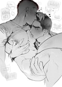 2boys alternate_hairstyle boku_no_hero_academia bottomless carrying carrying_person clothes_lift commentary_request greyscale highres male_focus male_lactation monochrome multiple_boys navel nipples pectorals screentones shaved_head shirt_lift short_hair sucking_male_nipple sweat todoroki_shoto translation_request utobeans very_short_hair yaoi yoarashi_inasa rating:e score:3 post #10155569