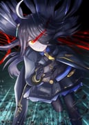 1girl ahoge belt black_belt black_coat black_gloves black_hair black_pantyhose black_skirt black_vest coat collared_shirt eye_trail floating_hair gloves hair_between_eyes hand_up hem_peeking_out lab_coat light_trail long_hair long_hair_between_eyes manhattan_cafe_(umamusume) multicolored_hair pantyhose pleated_skirt sakaki_yana shirt skirt solo umamusume very_long_hair vest white_hair white_shirt yellow_eyes rating:g score:2 post #10174402