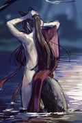 1boy absurdres actcat3 adjusting_hair animal_ears arms_up ass back black_hair blurry blurry_background branch brown_hair facing_away fox_boy fox_ears fox_tail from_behind hair_ribbon highres kemonomimi_mode long_hair male_focus modao_zushi nude open_clothes open_robe outdoors ponytail red_ribbon red_robe ribbon robe solo standing tail tree very_long_hair wading water wei_wuxian wet rating:q score:1 post #10173671