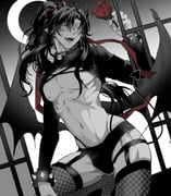 1boy ^_^ abs ahoge alternate_costume alternate_universe bare_pectorals bishounen black_collar black_hair black_panties black_shrug black_wings blush bracelet bulge closed_eyes collar crescent crescent_moon demon_boy demon_horns demon_tail demon_wings fangs fingernails fishnet_thighhighs fishnets flower garter_straps greyscale hair_ribbon halloween hand_up holding holding_flower horns jewelry long_hair male_focus modao_zushi monochrome moon navel night night_sky nipples open_mouth panties pectorals pointy_ears ponytail red_flower red_ribbon red_rose ribbon ronpu_cooing rose sharp_fingernails shrug_(clothing) sidelocks sitting_in_window sky smile solo spiked_bracelet spikes spot_color star_(sky) starry_moon starry_sky tail thighhighs toned toned_male underwear wei_wuxian window wings rating:s score:5 post #9620420
