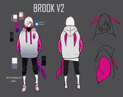 1boy animal_ear_hood black_pants blue_eyes brook_(i'm_the_grim_reaper) character_name commentary english_commentary english_text front_and_back full_body gradient_hair graveweaver hair_over_one_eye hands_in_pockets hood hood_down hoodie i'm_the_grim_reaper male_focus multicolored_hair multiple_views official_art pants pants_rolled_up pink_hair pink_sleeves reference_sheet ribbon short_hair standing tail tail_ornament tail_ribbon two-tone_hoodie white_hair white_hoodie rating:g score:2 post #10168783