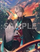 1boy airm black_hakama black_shirt blue_eyes bridge checkered_clothes cloud collared_shirt commentary_request company_name copyright_notice earrings gold_trim grey_hair hair_between_eyes hakama japanese_clothes jewelry kaida_haru kaida_haru_(1st_costume) kimono male_focus nijisanji obi official_art sample_watermark sash shirt smile solo sun sunset tassel tassel_earrings teeth tongue upper_teeth_only virtual_youtuber watermark rating:g score:0 post #10173198