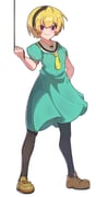1girl black_pantyhose bob_cut brown_shoes dress fang full_body green_dress hairband hand_on_own_hip highres higurashi_no_naku_koro_ni holding holding_string houjou_satoko level3 looking_at_viewer pantyhose purple_eyes sailor_dress shoes short_hair skin_fang solo string white_background rating:g score:1 post #10173740