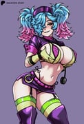 1girl absurdres alternate_costume blue_hair breasts cosplay fire_emblem fire_emblem_fates gradient_hair hair_over_one_eye hayato_stuff highres large_breasts looking_at_viewer multicolored_hair peri_(fire_emblem) pink_hair red_eyes solo twintails two-tone_hair rating:s score:0 post #10175435