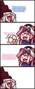 ._. 4koma :3 :d ^_^ beret blue_hair closed_eyes collared_cape comic commentary english_commentary english_text enigmatic_recollection fangs gawr_gura goggles goggles_on_head hat highres hololive hololive_english holykoshi multicolored_hair raora_panthera red_hat scarlet_wand_hat sharp_teeth simple_background smile solid_circle_eyes streaked_hair teeth tongue tongue_out upper_body virtual_youtuber waving white_background white_hair rating:g score:28 post #8124375