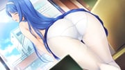 1girl ass bent_over blue_hair blue_skirt blush breasts cameltoe choukou_(alicesoft) choukou_shinki_ixseal closed_eyes clothes_lift couch crotch_seam day dutch_angle ellis_xillia from_behind game_cg gusset hairband indoors large_variant_set long_hair non-web_source official_art onigirikun open_mouth panties panties_under_pantyhose pantyhose skirt skirt_lift solo sweat thigh_gap thighband_pantyhose trefoil underwear variant_set white_hairband white_panties white_pantyhose window rating:q score:8 post #10108704