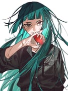 1girl aged_down alternate_costume alternate_hairstyle breast_pocket green_hair grin hand_up highres holding holding_poke_ball lebanne_(pokemon) long_hair long_sleeves looking_at_viewer pocket poke_ball poke_ball_(basic) pokemon pokemon_legends:_z-a slit_pupils smile solo tsukikusa_ao upper_body very_long_hair rating:g score:3 post #10176643