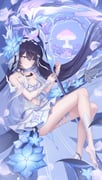 1girl bare_shoulders barefoot black_hair blue_flower closed_mouth clothing_cutout colored_inner_hair dress floating_hair flower hair_flower hair_ornament highres honkai_(series) honkai_impact_3rd long_hair multicolored_hair navel official_alternate_costume official_alternate_hair_length official_alternate_hairstyle rinna_(xxrinna) second-party_source seele_vollerei seele_vollerei_(herrscher_of_rebirth) smile solo stomach_cutout two-tone_hair very_long_hair white_dress rating:s score:5 post #10176974