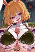 1boy 1girl animal_ears armor bikini bikini_armor blonde_hair breasts carrot_(one_piece) commentary english_commentary furry furry_female furry_with_non-furry highres interspecies klopsiak large_breasts looking_at_viewer motion_lines naughty_face o-ring o-ring_bikini o-ring_top one_piece open_mouth paizuri penis rabbit_ears red_eyes short_hair swimsuit tongue tongue_out twitter_username uncensored rating:e score:6 post #10175191