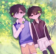 2boys :d alternate_costume alternate_skin_color alternate_sleeve_length antenna_hair black_eyes black_hair black_shirt black_thighhighs blue_sweater_vest bright_pupils brown_shorts child clover collared_shirt commentary cowboy_shot day double-parted_bangs dual_persona empty_eyes english_commentary expressionless eye_contact eyepatch four-leaf_clover hair_behind_ear hair_between_eyes half-closed_eyes highres holding holding_clover holding_hands interlocked_fingers long_sleeves looking_at_another lying male_focus medical_eyepatch multiple_boys no_pupils omori omori_(omori) on_back on_grass one_eye_covered open_mouth outdoors rou_(h_s_sinrin) shirt short_hair shorts simple_background smile strap_slip sunny_(omori) suspender_shorts suspenders sweater_vest thighhighs very_short_hair white_pupils white_shirt white_shorts rating:g score:0 post #10177055