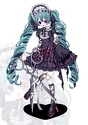 1girl accurate_lolita_coord alternate_costume alternate_eye_color alternate_hairstyle aqua_hair bandages black_dress black_eyes bonnet commentary_request doll_joints dress drill_hair fashion faux_figurine frilled_dress frills gothic_lolita hatsune_miku heterochromia high_heels highres joints lolita_fashion long_hair long_sleeves oversized_object red_eyes scissors solo thighhighs torn_clothes torn_thighhighs twin_drills very_long_hair vocaloid yuni_(s_ribbon) rating:g score:4 post #10149402