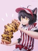 1girl :3 ahoge animal_ear_fluff animal_ears artist_name belt black_hair body_fur burger cat_ears cat_girl cheese collared_shirt commentary dated_commentary dungeon_meshi english_commentary food grin hat highres holding holding_burger holding_food izutsumi kimchunsik looking_at_object messy_hair notice_lines pants parted_lips pink_background red_belt red_hat red_shirt shirt short_hair signature simple_background smile solo standing striped_clothes striped_shirt too_much_burger too_much_food twitter_username twitter_x_logo two-tone_shirt upper_body vertical-striped_clothes vertical-striped_shirt visor_cap white_hat white_pants white_shirt yellow_eyes rating:g score:15 post #9780742