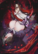 1boy 1girl absurdres arm_around_back ascot black_coat black_hair blood blood_splatter bonnet breast_ribbon breasts cleavage coat collared_shirt dancing dip_(dance_move) dress hair_over_one_eye half_mask han_(somhan123) hemokinesis highres holding_hands la_manchaland_(identity)_(project_moon) large_breasts leaning_back limbus_company long_hair long_sleeves looking_at_viewer mask mask_over_one_eye meursault_(project_moon) multicolored_hair odette_(ham_(somhan123)) one_eye_covered original project_moon purple_bonnet purple_dress red_eyes red_sash sash shirt two-tone_hair vampire waltz_(dance) white_ascot white_hair white_shirt rating:s score:10 post #10157812