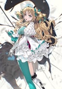 1girl animal blonde_hair blush bow breasts curled_horns elbow_gloves ereshkigal_(fate) fadingz fate/grand_order fate_(series) frills gloves green_eyes green_pantyhose hair_bow horns leotard lion long_hair long_sleeves looking_at_viewer medium_breasts open_mouth oversized_animal pantyhose parted_bangs single_leg_pantyhose single_thighhigh smile snake solo space_ereshkigal_(fate) thighhighs thighs two_side_up white_gloves white_leotard white_thighhighs rating:s score:11 post #10136496