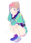 1girl animification brown_eyes brown_hair capelet closed_mouth full_body green_capelet green_jacket hayami_sena highres jacket long_hair looking_at_viewer mashin_sentai_kiramager nori_(norimakigumo) ponytail shoes shorts simple_background smile sneakers solo super_sentai white_background white_shorts rating:g score:0 post #10177056