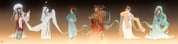 1boy 5girls absurdres aqua_dress aqua_hanfu arms_behind_back banbi brown_hair buddhism chinese_clothes commentary dancer dancing dress drum dunhuang_dance dunhuang_style english_commentary farewell_my_concubine fat full_body han_dynasty hanfu highres instrument instrument_request jiaoling_ruqun ming_dynasty multiple_girls peking_opera pointy_shoes qing_dynasty sleeves_past_fingers sleeves_past_wrists song_dynasty standing standing_on_one_leg tall_hair tang_dynasty the_peony_pavilion water_sleeves wenwen_(ww4zd) white_dress white_hanfu wide_image wo_zhui_ji yuan_dynasty rating:g score:4 post #8399608