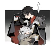 2boys aged_down ahoge animal_ears aohitsugi_samatoki armor black_cape black_gloves black_hair black_jacket black_necktie blush brown_cape cape chinese_text closed_eyes collared_shirt crying earrings fur-trimmed_cape fur_trim gloves grey_hair grey_vest hair_between_eyes hand_up highres hug hypnosis_mic jacket jewelry kemonomimi_mode lifting_own_clothes long_sleeves looking_at_another male_focus mole mole_under_eye multiple_boys necktie parted_lips rain red_eyes red_shirt shirt short_hair shoulder_armor shuiyiyaogong simple_background speech_bubble tears two-sided_cape two-sided_fabric upper_body vest wet wet_hair white_background white_hair wolf_boy wolf_ears yamada_ichiro yaoi rating:g score:1 post #10174417