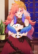 1girl :d absurdres blue_feathers blue_hair blue_wings blurry blurry_background colored_inner_hair commentary_request cowboy_shot cyanzan dress evening_gown feathered_wings feathers gradient_hair halter_dress halterneck highres holding hololive hololive_english indoors kfp_employee_(takanashi_kiara) long_hair looking_at_viewer multicolored_hair official_alternate_costume official_alternate_hair_color official_alternate_hairstyle open_mouth orange_hair pink_eyes plant potted_plant red_dress sleeveless sleeveless_dress smile solo swept_bangs takanashi_kiara takanashi_kiara_(party_dress) teeth upper_teeth_only virtual_youtuber wings rating:g score:9 post #9836681