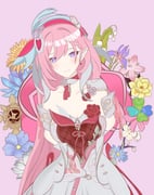 1girl absurdres arms_behind_back blue_flower breasts camellia cherry_blossoms cleavage clover commentary daisy_(flower) diamond-shaped_pupils diamond_(shape) dress earrings elf elysia_(hi_love_elf)_(honkai_impact) elysia_(honkai_impact) floral_background flower four-leaf_clover gears gerbera hat heart heart_earrings highres honkai_(series) honkai_impact_3rd iris_(flower) jewelry large_breasts lily_of_the_valley long_hair looking_at_viewer lotus pink_background pink_flower pink_hair pink_rose plum_blossoms pointy_ears purple_eyes purple_flower red_flower red_rose rose solo sunn_strawberry symbol-shaped_pupils very_long_hair violet_(flower) white_dress white_flower white_hat yellow_flower rating:s score:3 post #9784419