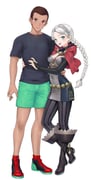 1boy 1girl black_bridal_gauntlets blue_eyes boots braid breasts bridal_gauntlets buzz_cut capelet commentary commission couple covered_navel dark-skinned_male dark_skin english_commentary fire_emblem fire_emblem_fates harness hetero highres hood hooded_capelet hug key keyring leather leather_boots long_hair looking_at_viewer low_twin_braids low_twintails medium_breasts nail_polish nina_(fire_emblem) o-ring o-ring_harness oc_x_canon open_mouth original pantyhose parted_bangs red_hood red_nails redkite333 short_hair striped_clothes striped_pantyhose twin_braids twintails vertical-striped_clothes vertical-striped_pantyhose very_short_hair white_hair rating:s score:6 post #10038363