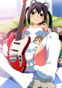 1girl animal_ear_fluff animal_ears bare_shoulders bean_bag_chair black_hair blush breasts brown_eyes cat_ears character_doll character_request check_character commentary_request curtains doll elbow_gloves electric_guitar feet fender_mustang gesugesu_ahoaho gloves guitar hand_on_own_stomach highres hirasawa_yui holding holding_guitar holding_instrument instrument k-on! kotobuki_tsumugi long_hair looking_at_viewer manabe_nodoka nakano_azusa one-piece_swimsuit raised_inner_eyebrows reclining school_swimsuit single_off_shoulder small_breasts socks suzuki_jun swimsuit tainaka_ritsu thighhighs twintails white_gloves white_one-piece_swimsuit white_socks window yamanaka_sawako rating:s score:17 post #10149644