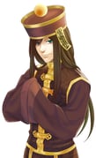 1boy brown_hair brown_hat brown_shirt brown_vest chinese_clothes chinese_commentary closed_mouth commentary_request gold_trim green_eyes hands_in_opposite_sleeves hat highres hyegun jiangshi long_hair looking_at_viewer male_focus nanami_2009 ofuda qingdai_guanmao ragnarok_online shirt sidelocks simple_background smile solo tangzhuang transparent_background upper_body vest rating:g score:0 post #10135781